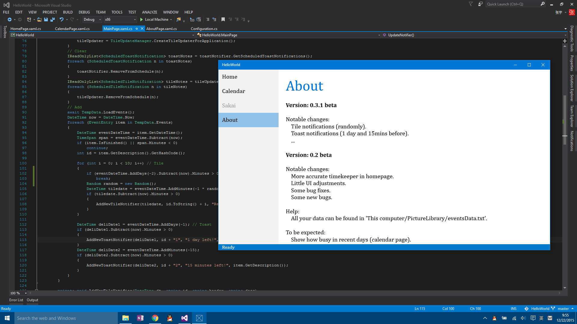 Win10 uwp app